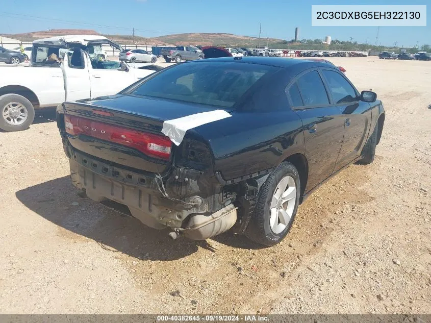 2C3CDXBG5EH322130 2014 Dodge Charger Se