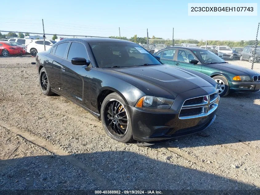 2014 Dodge Charger Se VIN: 2C3CDXBG4EH107743 Lot: 40388982