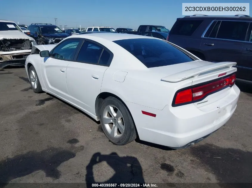 2014 Dodge Charger Se VIN: 2C3CDXBG0EH300262 Lot: 40395567