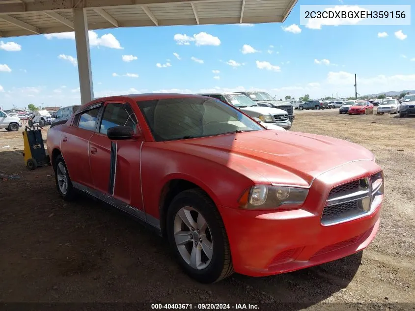 2014 Dodge Charger Se VIN: 2C3CDXBGXEH359156 Lot: 40403671