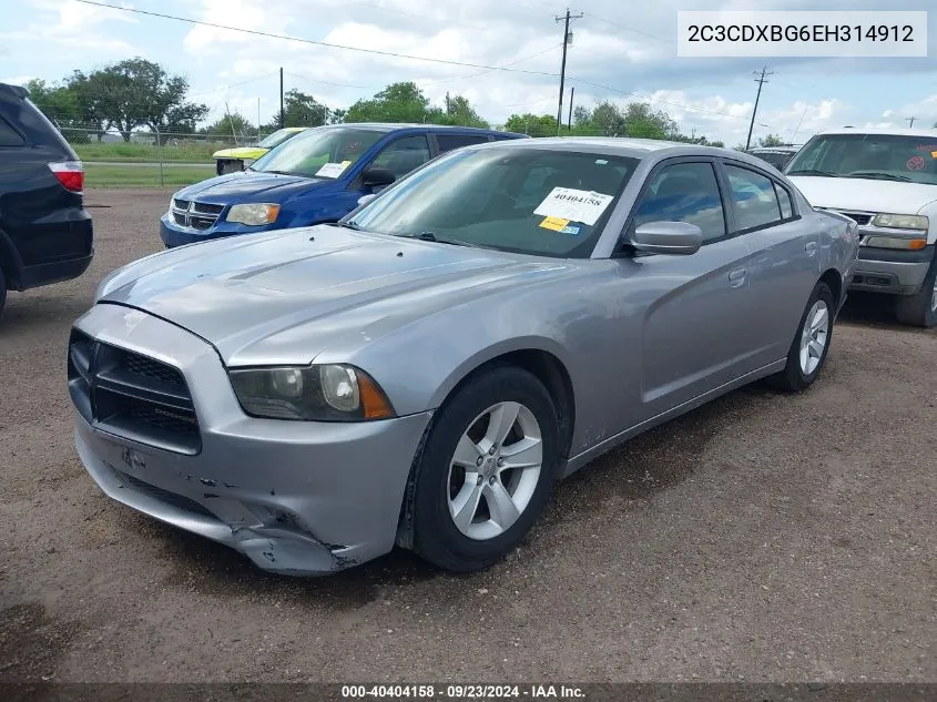 2014 Dodge Charger Se VIN: 2C3CDXBG6EH314912 Lot: 40404158