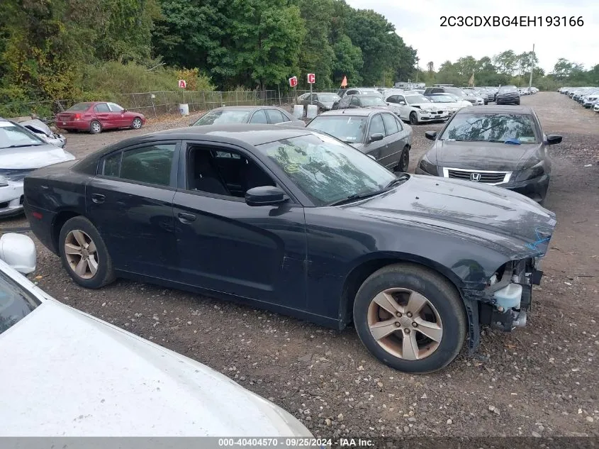 2014 Dodge Charger Se VIN: 2C3CDXBG4EH193166 Lot: 40404570