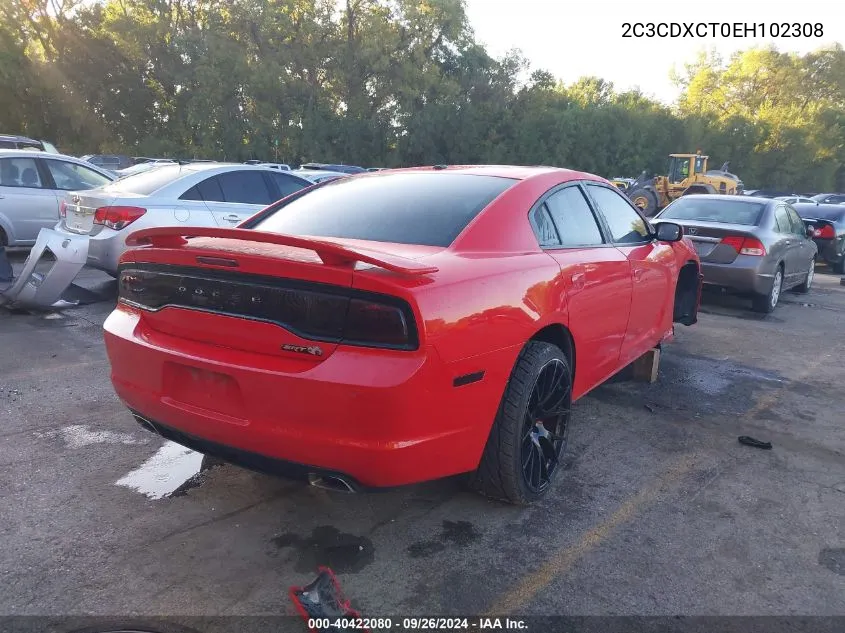 2014 Dodge Charger R/T VIN: 2C3CDXCT0EH102308 Lot: 40422080