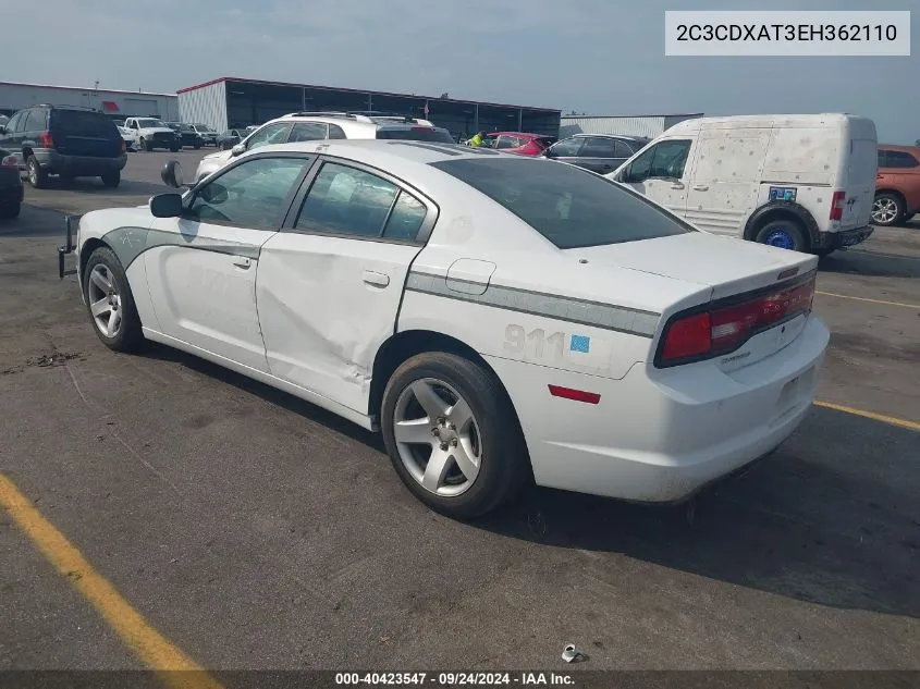 2014 Dodge Charger Police VIN: 2C3CDXAT3EH362110 Lot: 40423547