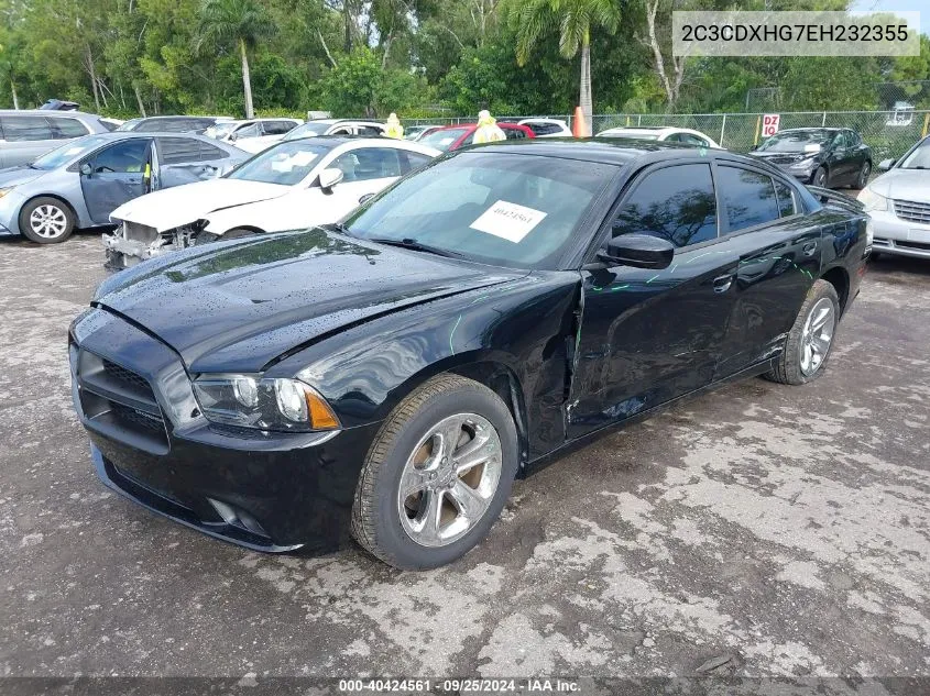 2014 Dodge Charger Sxt VIN: 2C3CDXHG7EH232355 Lot: 40424561