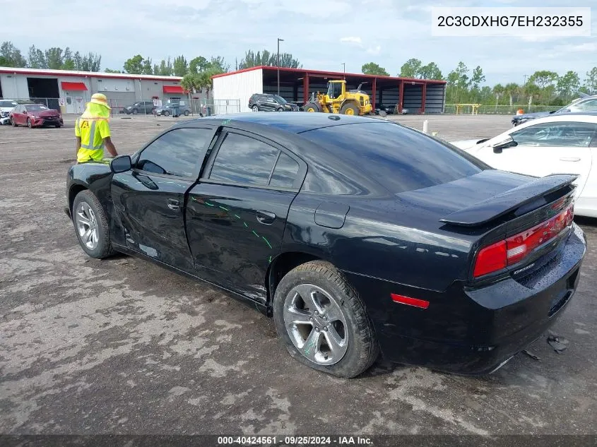 2014 Dodge Charger Sxt VIN: 2C3CDXHG7EH232355 Lot: 40424561