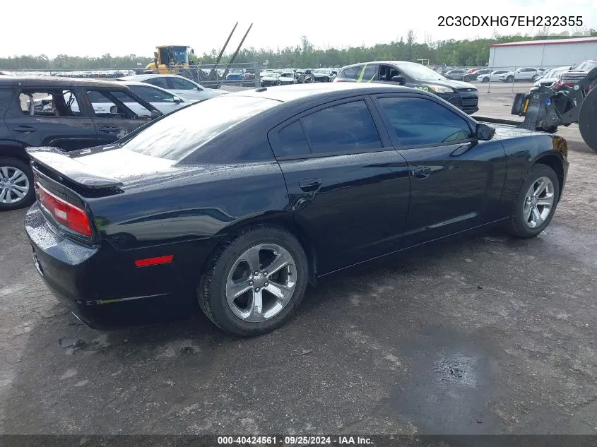 2014 Dodge Charger Sxt VIN: 2C3CDXHG7EH232355 Lot: 40424561