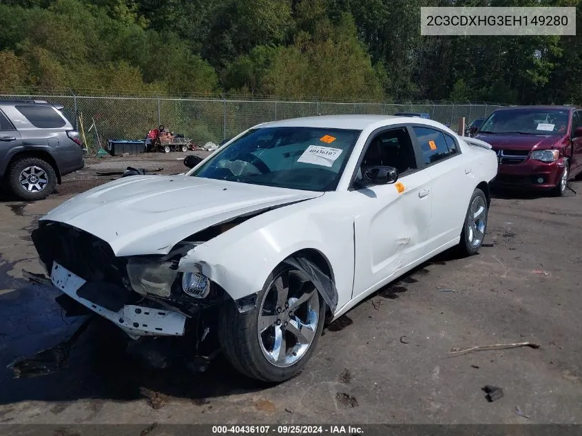 2014 Dodge Charger Sxt VIN: 2C3CDXHG3EH149280 Lot: 40436107