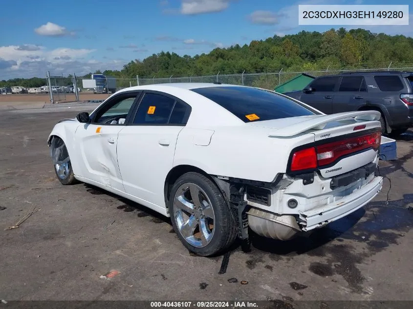 2014 Dodge Charger Sxt VIN: 2C3CDXHG3EH149280 Lot: 40436107