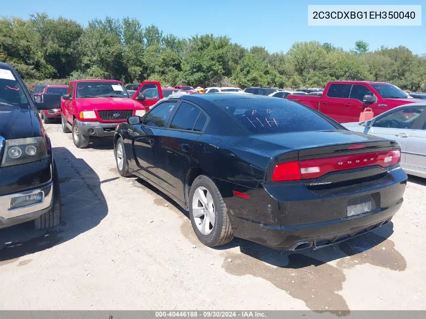 2014 Dodge Charger Se VIN: 2C3CDXBG1EH350040 Lot: 40446188