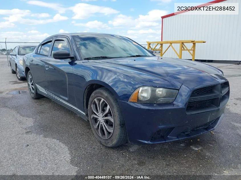 2014 Dodge Charger Police VIN: 2C3CDXKT2EH288452 Lot: 40449107