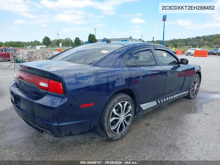 2014 Dodge Charger Police VIN: 2C3CDXKT2EH288452 Lot: 40449107