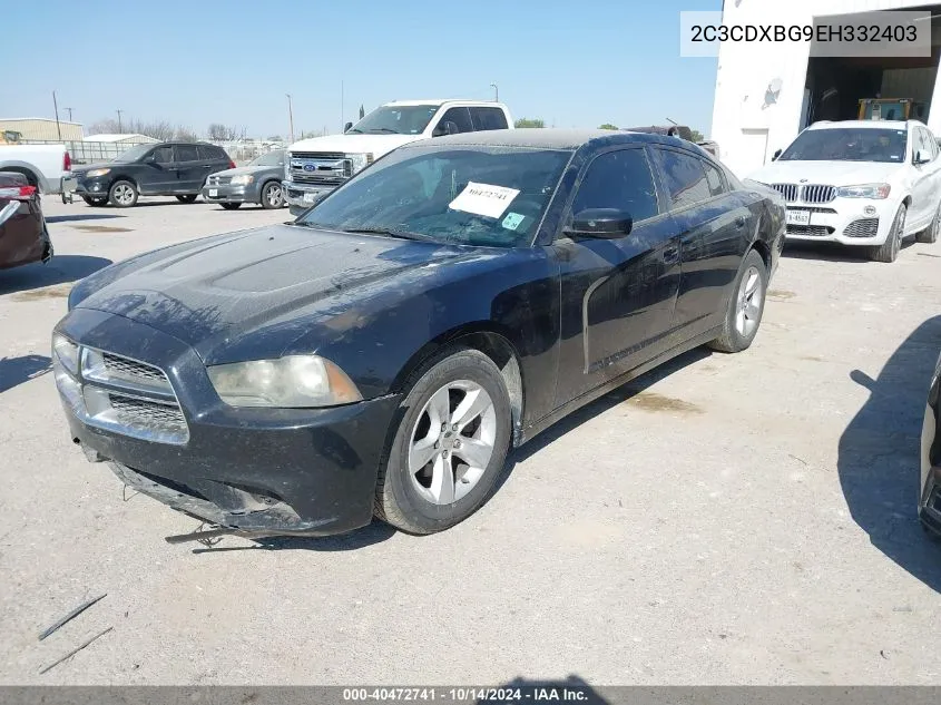 2014 Dodge Charger Se VIN: 2C3CDXBG9EH332403 Lot: 40472741