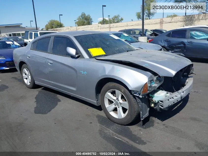 2014 Dodge Charger Se VIN: 2C3CDXBG0EH213994 Lot: 40495752