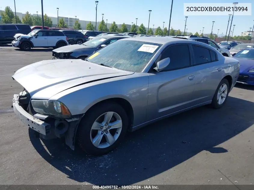 2014 Dodge Charger Se VIN: 2C3CDXBG0EH213994 Lot: 40495752