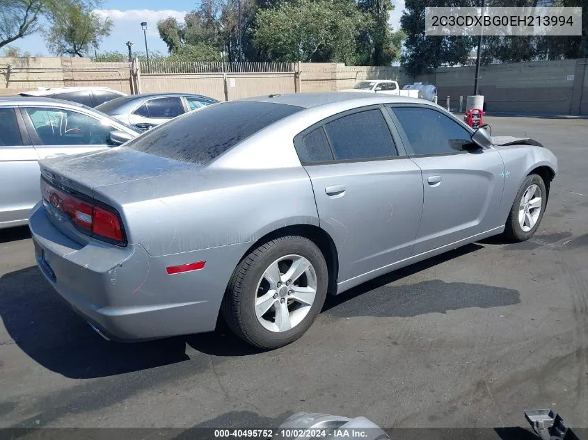 2014 Dodge Charger Se VIN: 2C3CDXBG0EH213994 Lot: 40495752