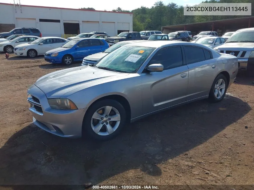 2014 Dodge Charger Se VIN: 2C3CDXBG4EH113445 Lot: 40502681