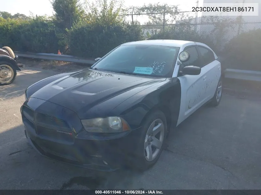 2014 Dodge Charger Police VIN: 2C3CDXAT8EH186171 Lot: 40511046