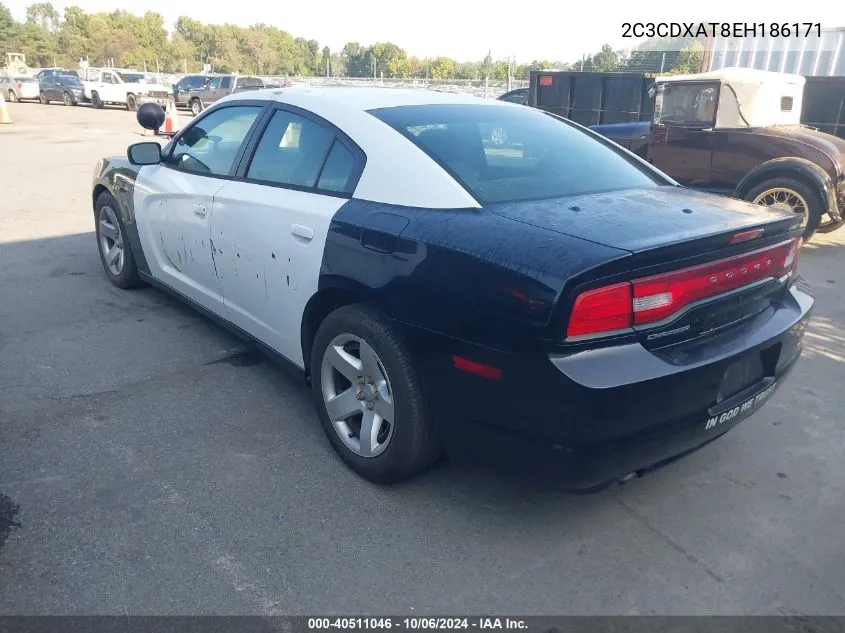 2014 Dodge Charger Police VIN: 2C3CDXAT8EH186171 Lot: 40511046