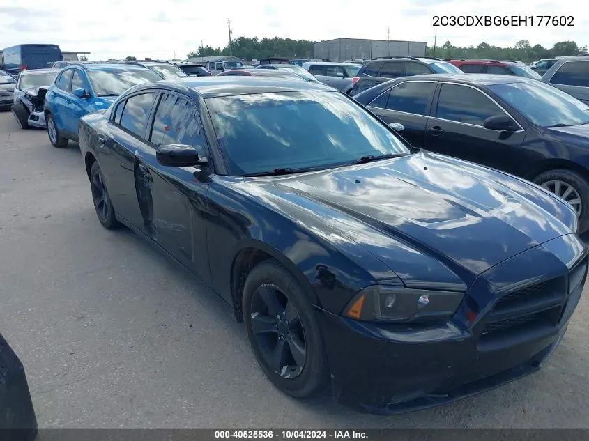 2014 Dodge Charger Se VIN: 2C3CDXBG6EH177602 Lot: 40525536