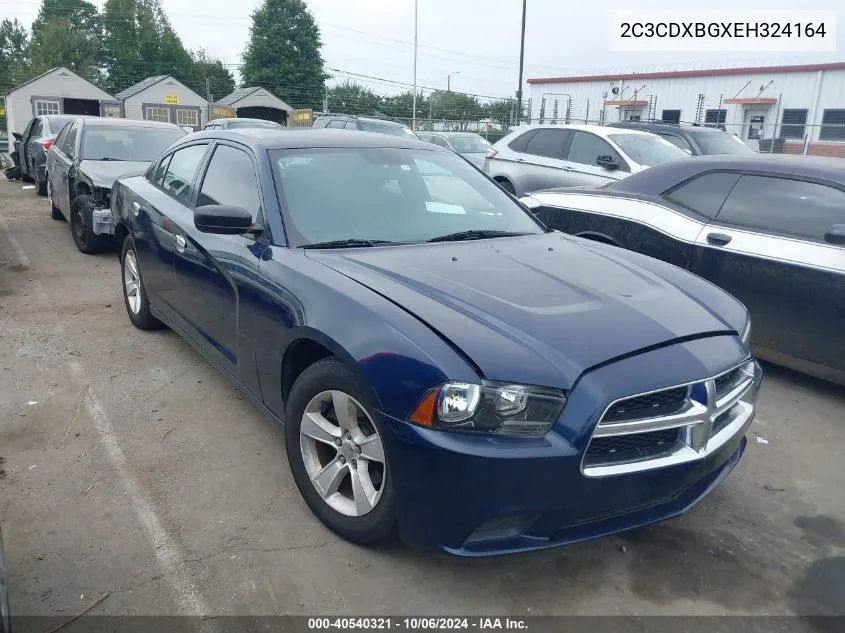 2014 Dodge Charger Se VIN: 2C3CDXBGXEH324164 Lot: 40540321