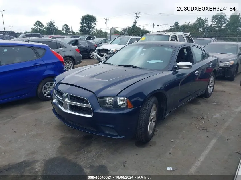 2014 Dodge Charger Se VIN: 2C3CDXBGXEH324164 Lot: 40540321