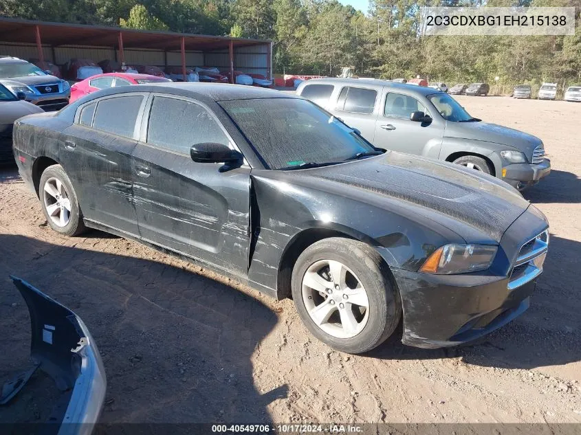 2014 Dodge Charger Se VIN: 2C3CDXBG1EH215138 Lot: 40549706