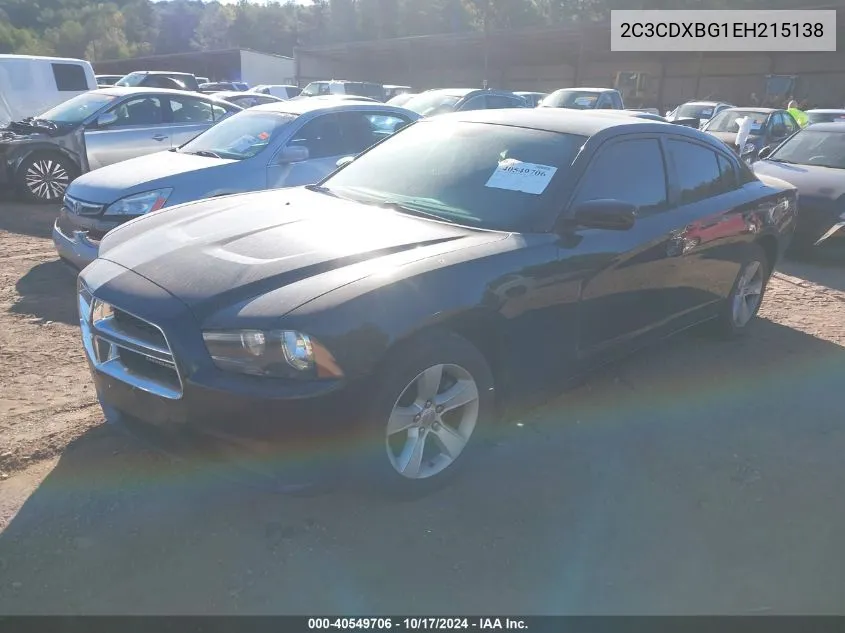 2014 Dodge Charger Se VIN: 2C3CDXBG1EH215138 Lot: 40549706