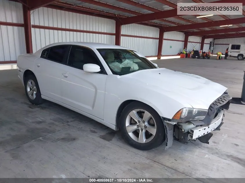 2014 Dodge Charger Se VIN: 2C3CDXBG8EH236360 Lot: 40558637