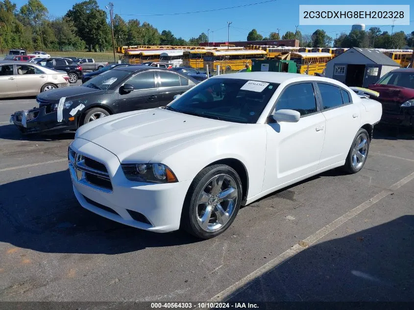 2014 Dodge Charger Sxt VIN: 2C3CDXHG8EH202328 Lot: 40564303