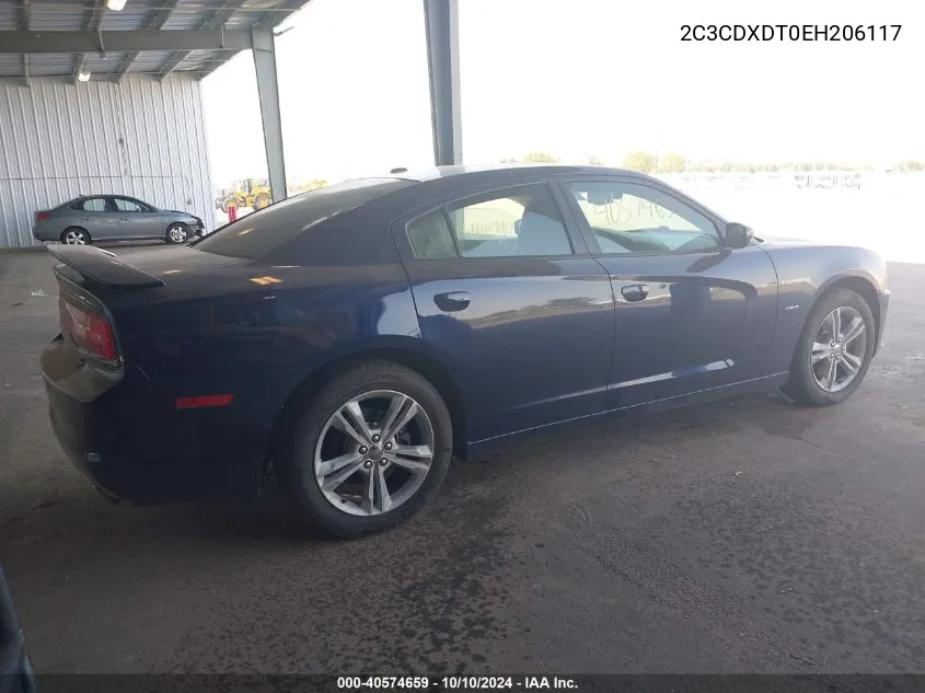 2014 Dodge Charger R/T Max VIN: 2C3CDXDT0EH206117 Lot: 40574659