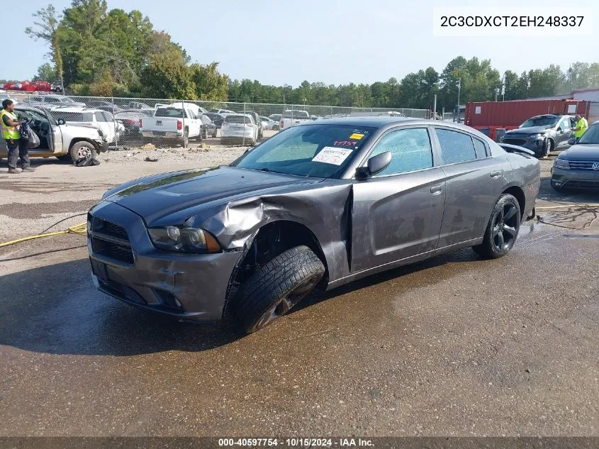 2014 Dodge Charger R/T Max VIN: 2C3CDXCT2EH248337 Lot: 40597754