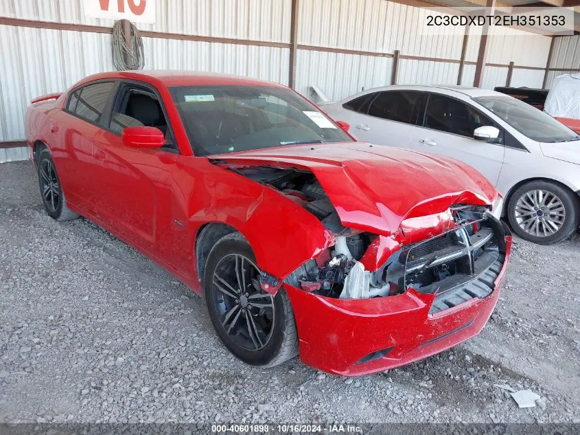 2C3CDXDT2EH351353 2014 Dodge Charger R/T