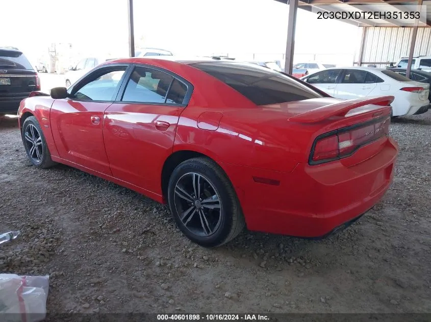 2C3CDXDT2EH351353 2014 Dodge Charger R/T