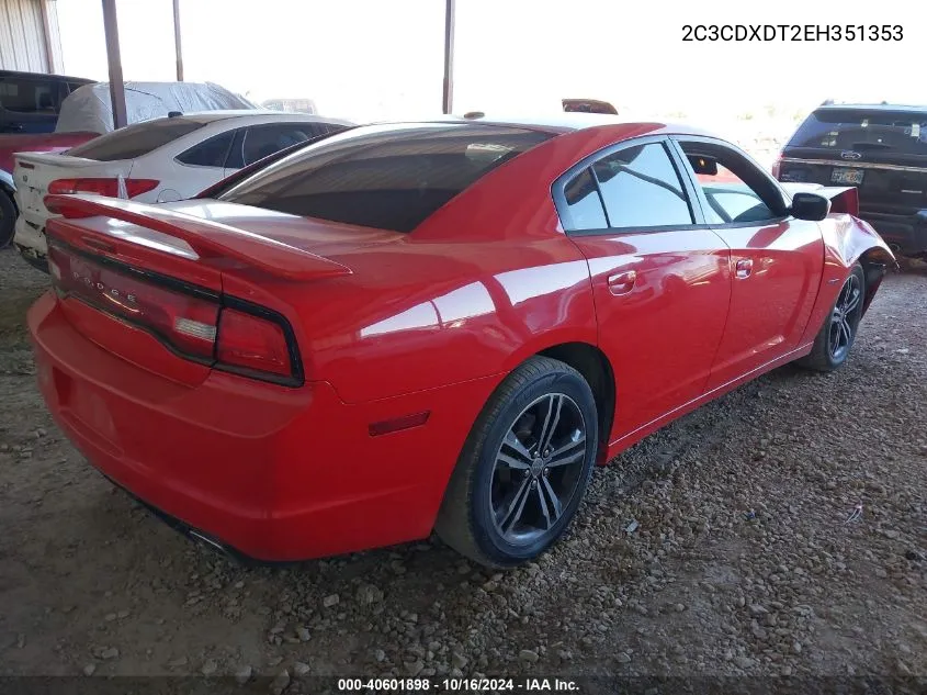 2C3CDXDT2EH351353 2014 Dodge Charger R/T