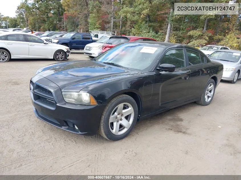 2014 Dodge Charger Police VIN: 2C3CDXAT0EH124747 Lot: 40607667