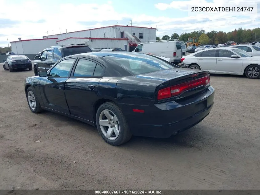 2014 Dodge Charger Police VIN: 2C3CDXAT0EH124747 Lot: 40607667