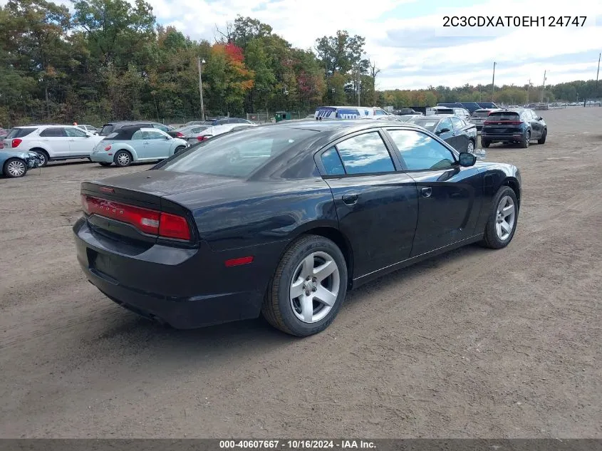 2014 Dodge Charger Police VIN: 2C3CDXAT0EH124747 Lot: 40607667