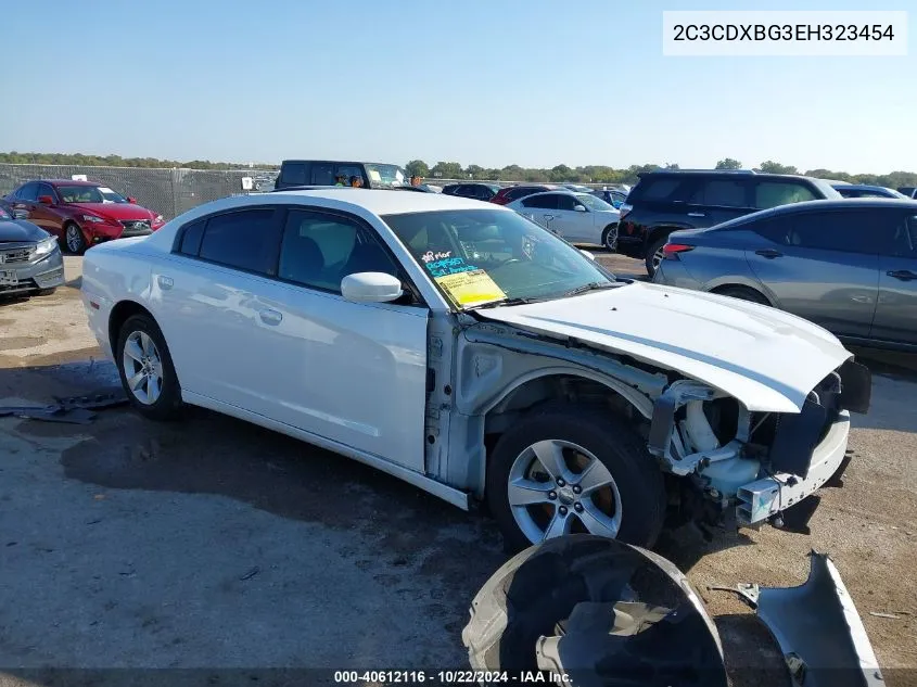 2014 Dodge Charger Se VIN: 2C3CDXBG3EH323454 Lot: 40612116