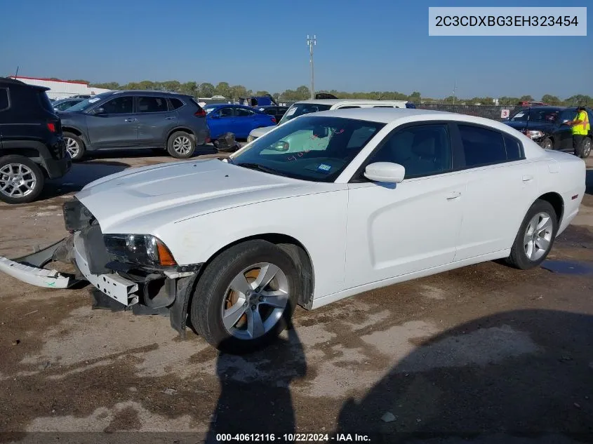 2014 Dodge Charger Se VIN: 2C3CDXBG3EH323454 Lot: 40612116