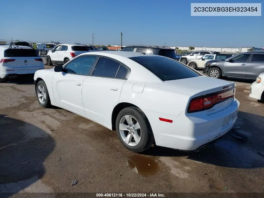 2014 Dodge Charger Se VIN: 2C3CDXBG3EH323454 Lot: 40612116