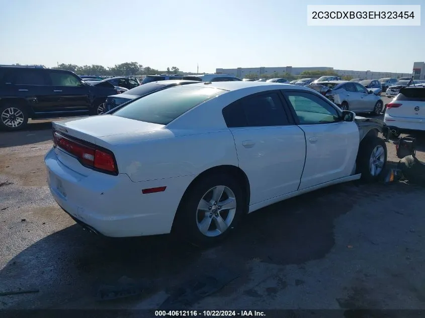 2014 Dodge Charger Se VIN: 2C3CDXBG3EH323454 Lot: 40612116