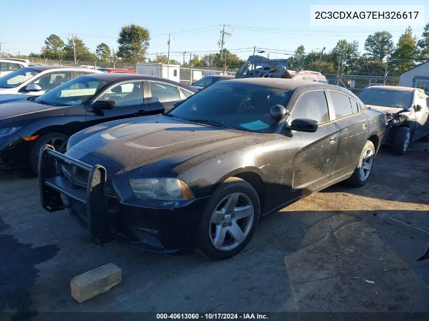 2014 Dodge Charger Police VIN: 2C3CDXAG7EH326617 Lot: 40613060