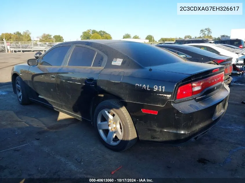 2014 Dodge Charger Police VIN: 2C3CDXAG7EH326617 Lot: 40613060