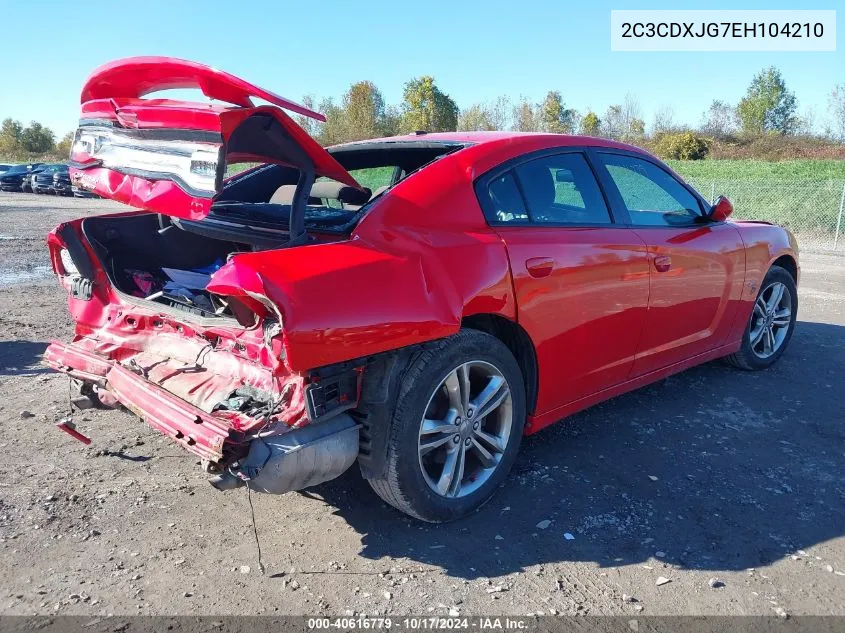 2014 Dodge Charger Sxt VIN: 2C3CDXJG7EH104210 Lot: 40616779