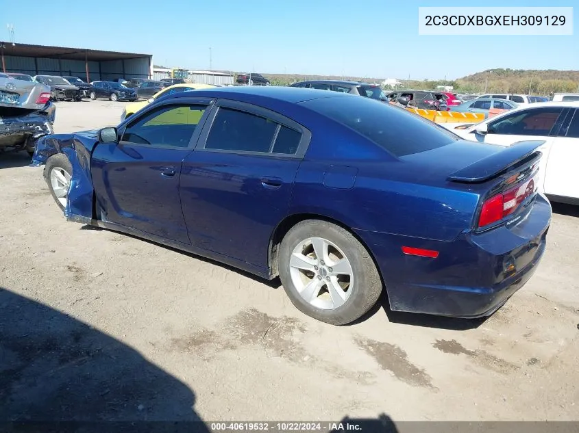 2014 Dodge Charger Se VIN: 2C3CDXBGXEH309129 Lot: 40619532