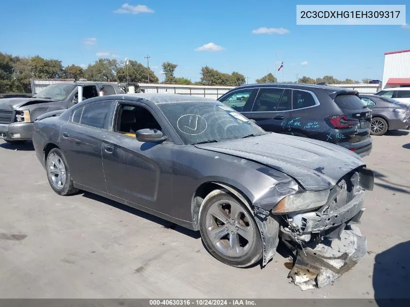 2014 Dodge Charger Sxt VIN: 2C3CDXHG1EH309317 Lot: 40630316