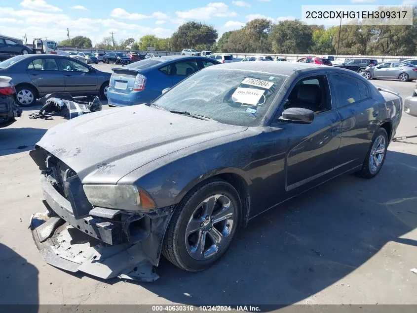 2014 Dodge Charger Sxt VIN: 2C3CDXHG1EH309317 Lot: 40630316