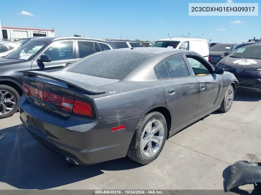 2014 Dodge Charger Sxt VIN: 2C3CDXHG1EH309317 Lot: 40630316