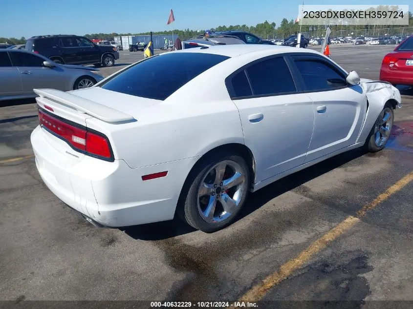 2014 Dodge Charger Se VIN: 2C3CDXBGXEH359724 Lot: 40632229